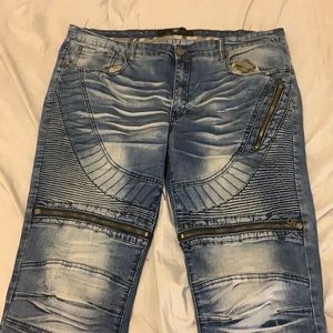 Men’s jeans with zippers size 38x34